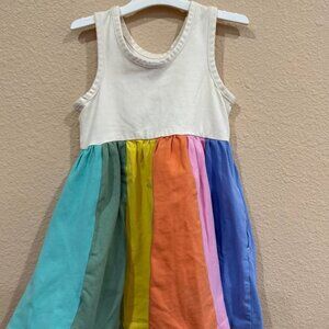 Hanna Andersson Rainbow Striped Dress US 3T